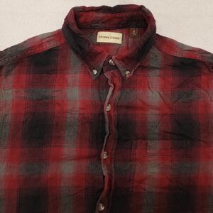 Hobbs Creek Tartan Flannel Button Up Shirt Mens Size Medium M Red Black